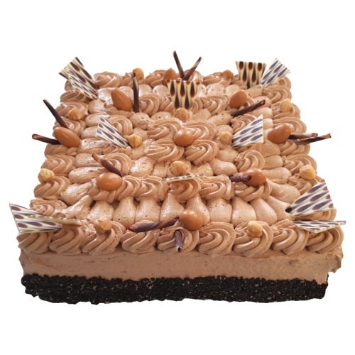 Chocolade taart vierkant alcoholvrij