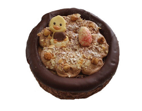 Paas hazelnoot chocolade taart